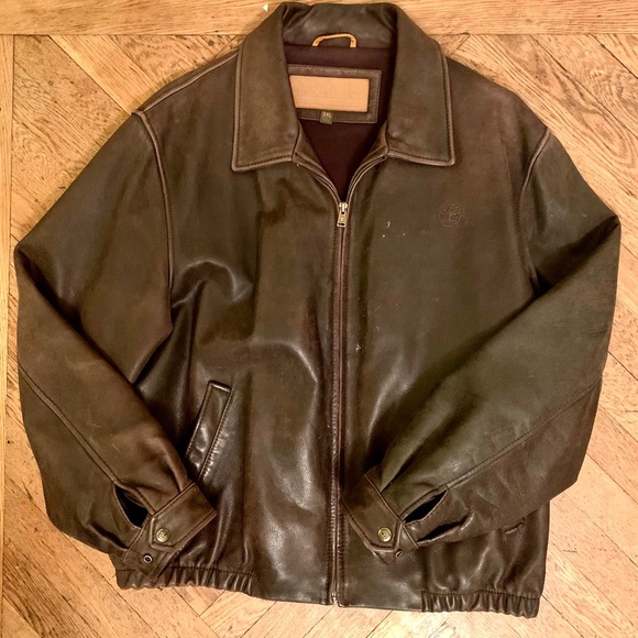 Timberland Men's Leather Jacket 3XL - Picture 2 of 9